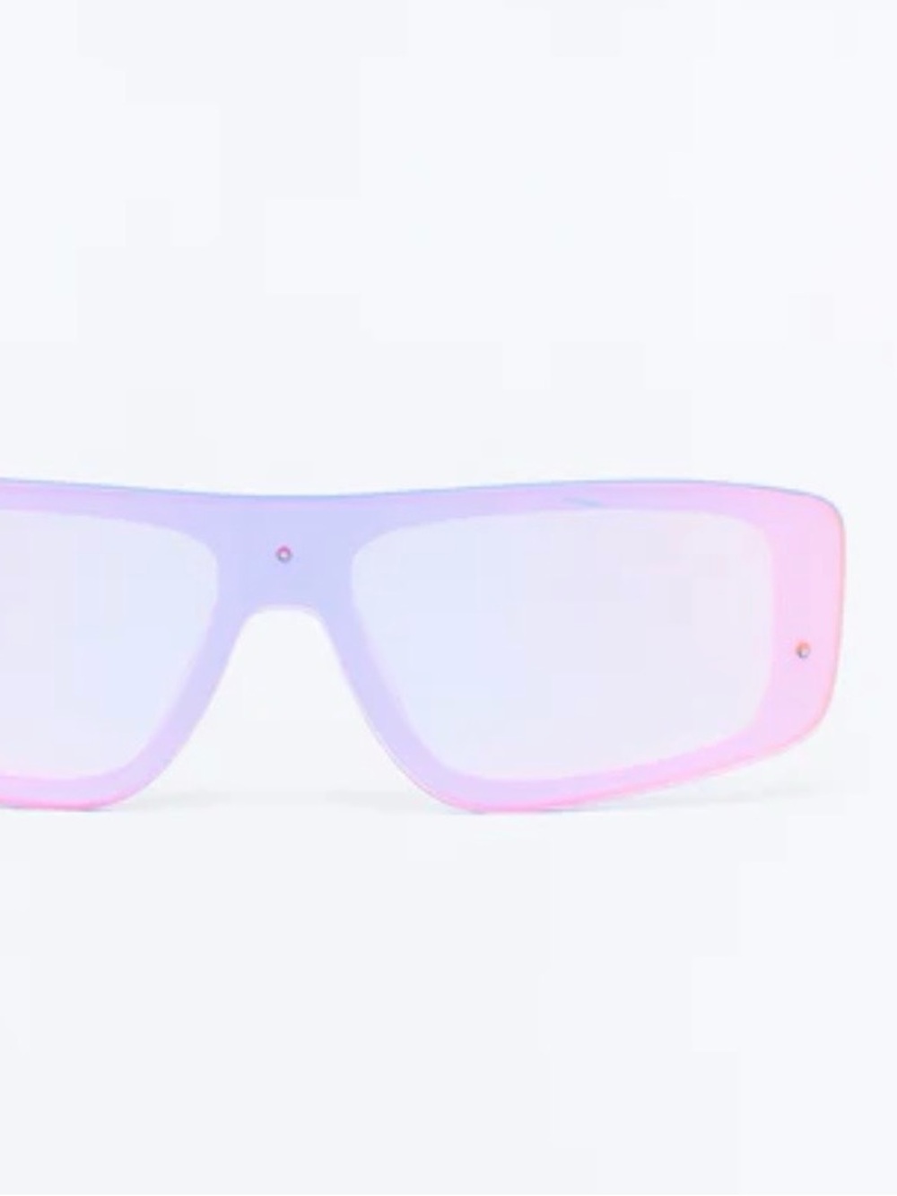 Colorblock Blue-Pink Mirrored Lens Women's Sunglasses - Picture 3 of 4